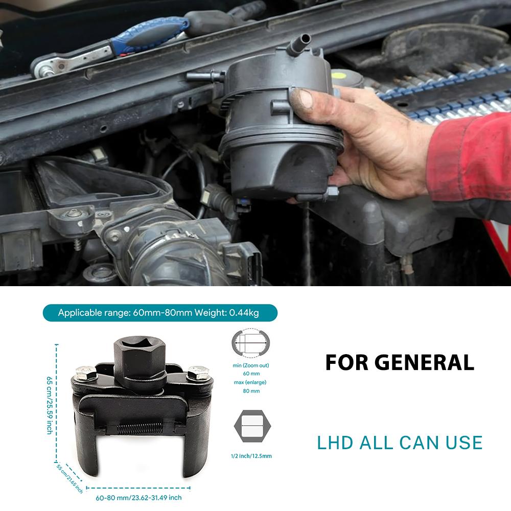 

60-145mm Adjustable Steel Spanner For Car Oil Filter Wrench Fuel Filter Cast Removal Repair Tool Truck Motorcycle Accessories 60-80mm