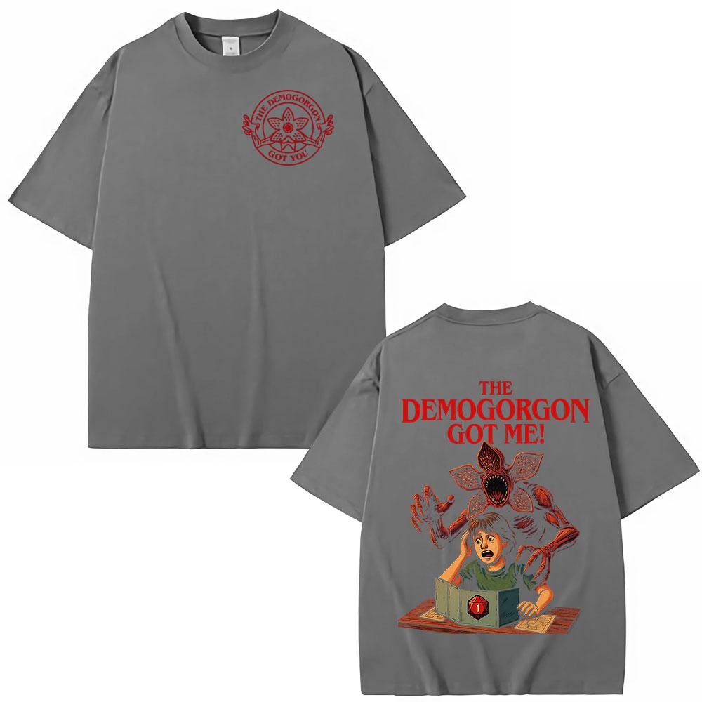 Eddie Munson The Demogorgon Got Me Tshirt Man Eating Flower Monster Pattern Tshirt Mens Womens Casual Tshirt Top