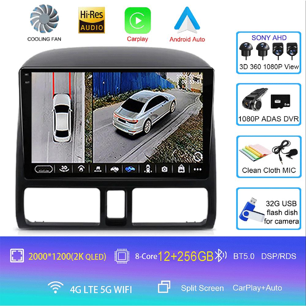 Android 14 Carplay Car Radio For Honda CRV CR-V 2001 - 2006 Multimedia Player GPS Navigation Head Unit 2din Stereo WIFI+4G
