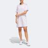 Adidas Long Tee with Alphabet Logo Print Sports Short Sleeve Dress Women Dress Light-Purple HF2478