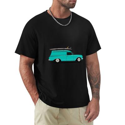 EH Panel Van Surf Teal TShirt Gifts for Boyfriend Tshirts Personalised Vintage Clothes Anime Tshirt Mens Cotton Tshirt