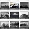 Black and White Landscape Painting Mountain Peak Lake Poster Printed Canvas Painting Wall Art Picture for Living Room Home Decor