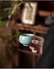 Ru Kiln Ice Crackle Glaze Tea Bowl – High-End Gongfu Ceramic Cup for Personal Use