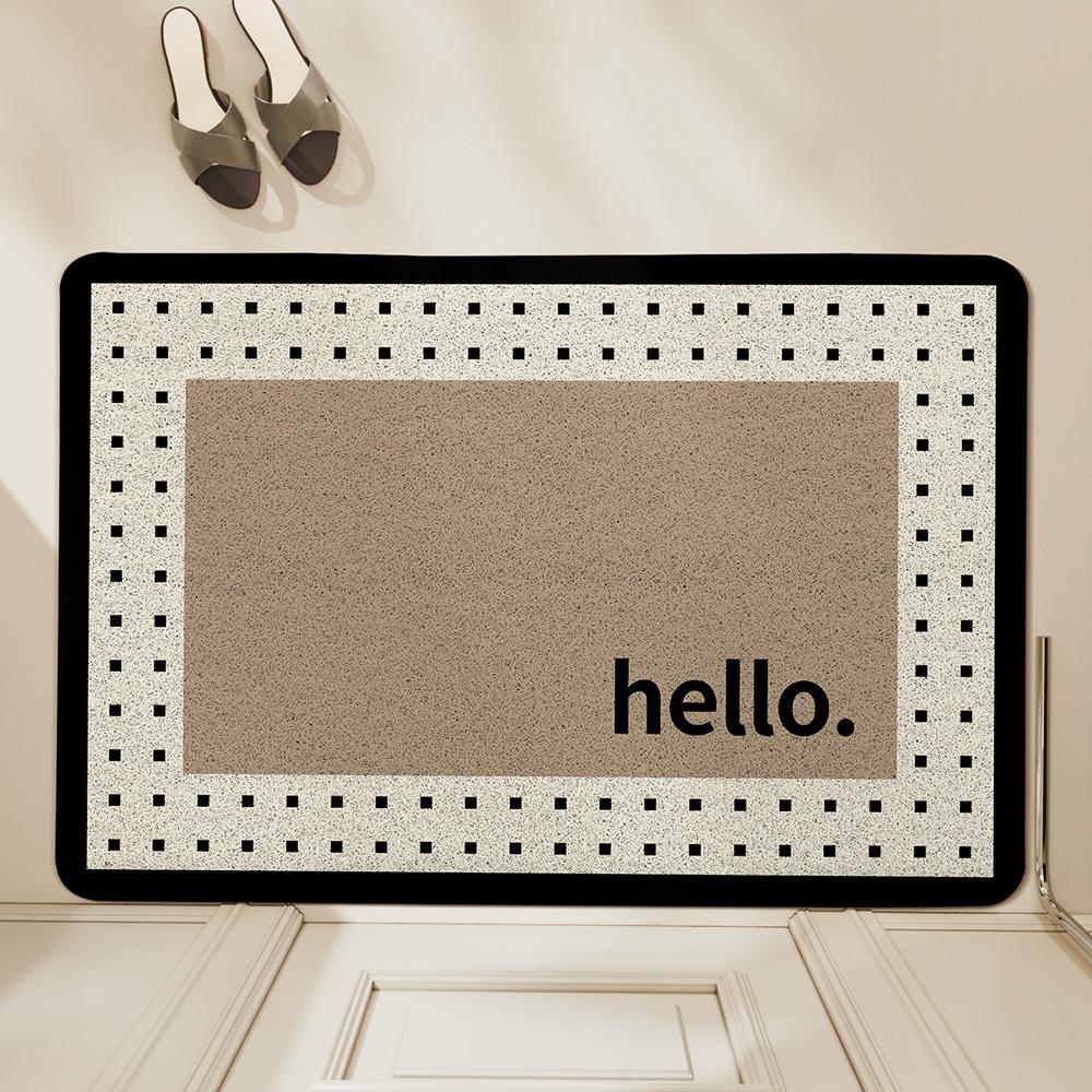 

Американский Ретро ПВХ Коврик для Пола Входная Дверь Грязеотталкивающий Простой Бытовой Шелковое Кольцо Входная Дверь Коврик для Ног 45*75cm