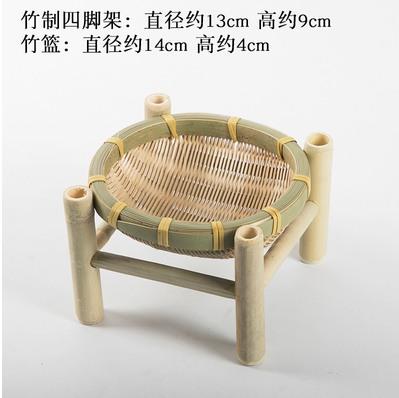 Handmade Bamboo Woven Products Bamboo Screen Bamboo Basket Storage Basket Fruit Dish Dim Sum Tray Farm Woven Round Dustpan