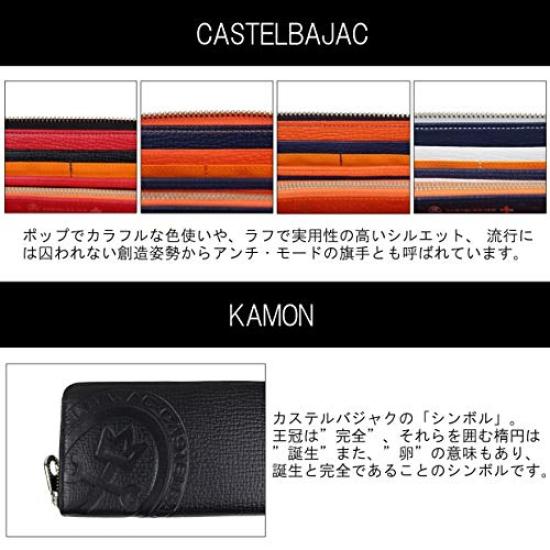 Castelbajac PICCOLO 022617 Round Zipper Long Wallet with Coin Purse, Orange