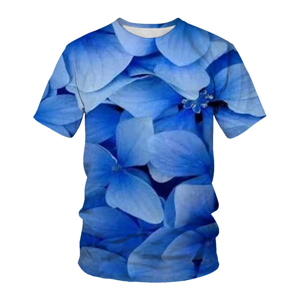 Spring Summer Tops Kids Plus Size Clothing Flower Plant 3D Print T Shirt Chirldren Pattern Tees Short Sleeve Top Breathable Boys Girls T Shirts