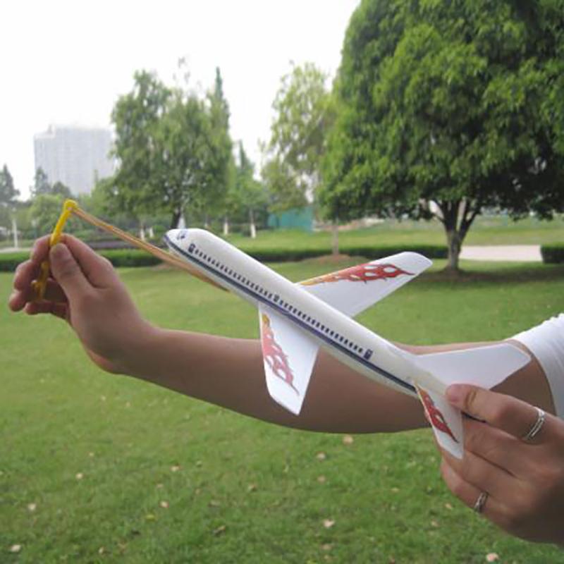 Foam Hand Throw Airplane Aircraft Assembly Ejection Outdoor Glider