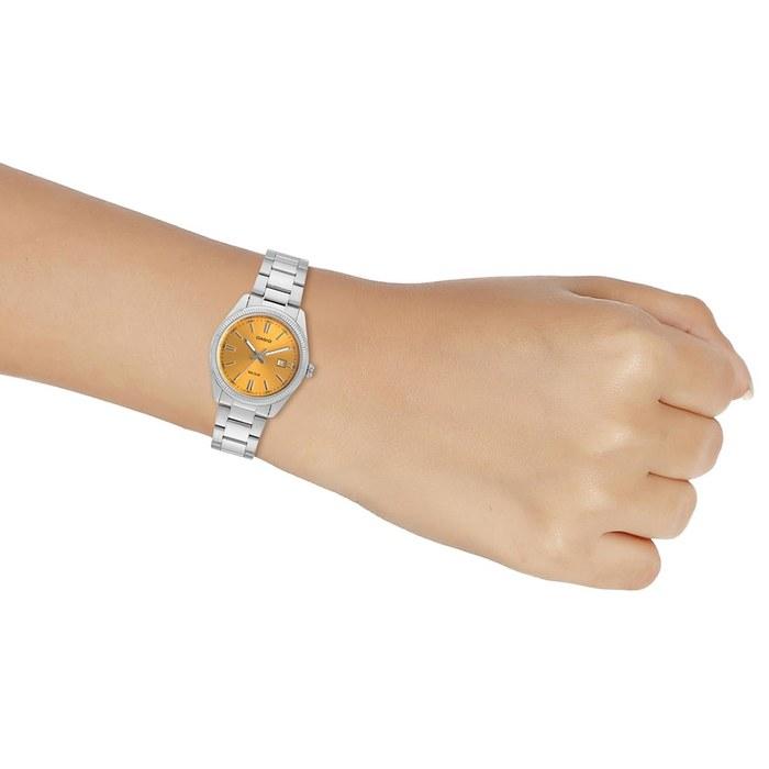 Casio MTP-1302PD-9AVEF Watch, Yellow, MTP-1302PD-9AVEF-AMZUK