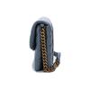 Tory Burch TB Kira Quilted Twill Double Layer Chain Leather Crossbody Wallet Shoulder Bag Women Bags Rain-Blue 64068-494