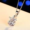 Inlay Korean-style fashion silver jewelry Five-pointed star necklace for women, pentagram pendant, direct supply clavicle chain