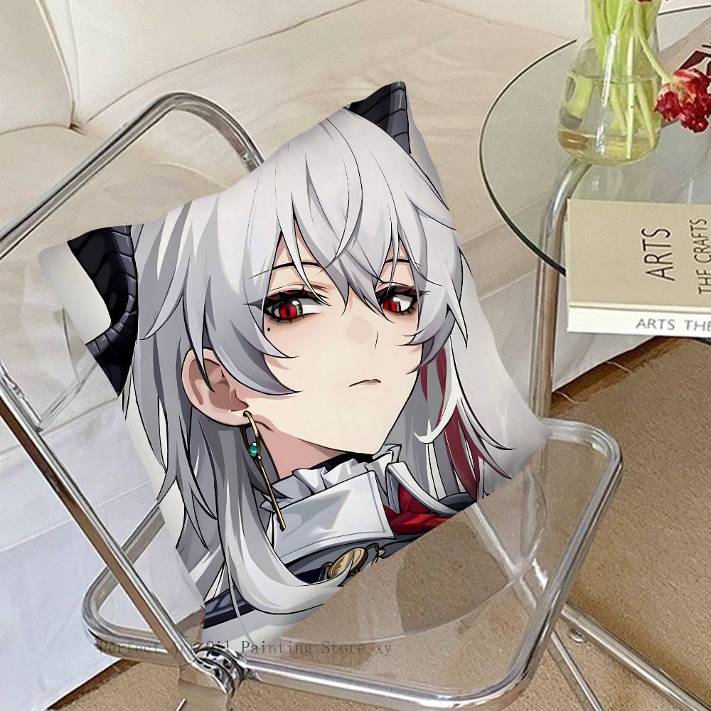 1pc Game Anime Zani Wuthering Waves Pillow Case Fashion Square Pillowcase Bedroom Sofa Room Ins Decoration Leisure