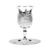 Kiddush Cup Set European Style Multifunctional Vintage Stemmed Wine Cup and Plate for Wedding Festivals