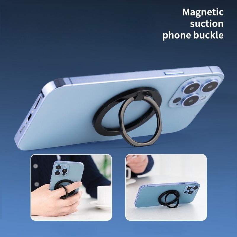 Magnetic Ring IPhone Holder for MagSafe Removable Grip Stand for iPhone Support Portable Mobile Phone Magnet Foldable Bracket
