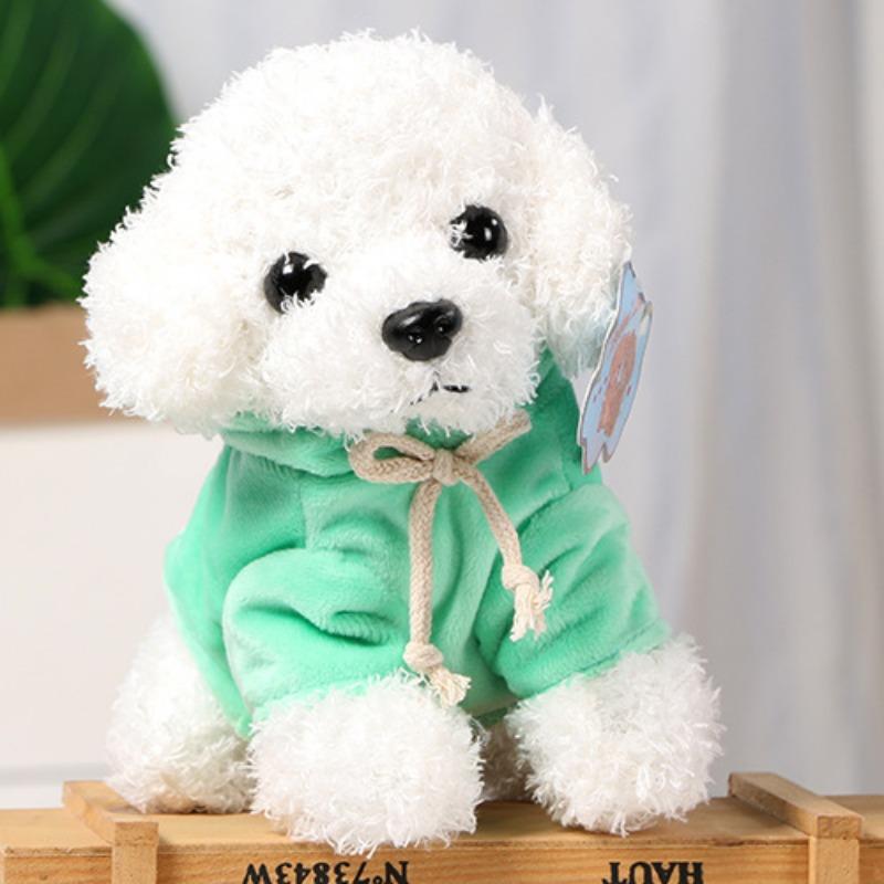 Little Dog Plush Toys, Dog Dolls, Teddy Dog Dolls, Cute Little Animal Dolls On The Bed