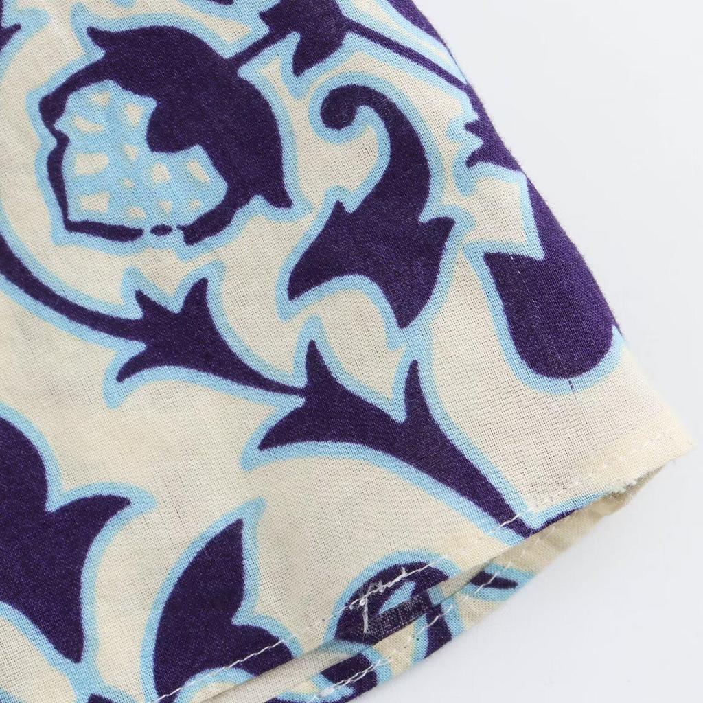 2024 Summer Off-Shoulder Women's Print Halter Dress