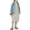 Fear Of God Essentials FW22 Gray Short Sleeve Midi Dress Smoke Letter Print Women dress FOG-FW22-062