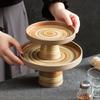 Kreative Vintage Steingut Hoher Fuß Obstteller Keramik Obstsalat Dessertteller Heim Schmuck Nüsse Aufbewahrungstablett Küchenbesteck