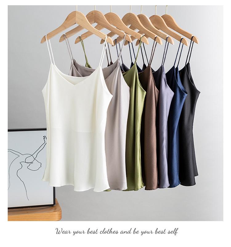 Summer 2025 Double Layer Silk Camisole Women’s Mulberry Bandeau Vest