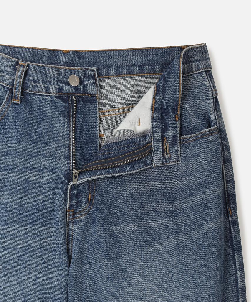 247Silijeu Curved Wide Denim Blue