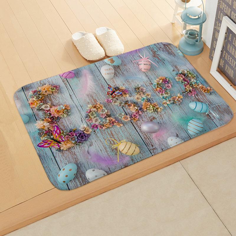 

Нескользящий ковер для гостиной, коридора, ковер для спальни, пасхальное украшение, напольный коврик, коврик с принтом яйца на День Благодарения, коврик для двери крыльца 40x60cm