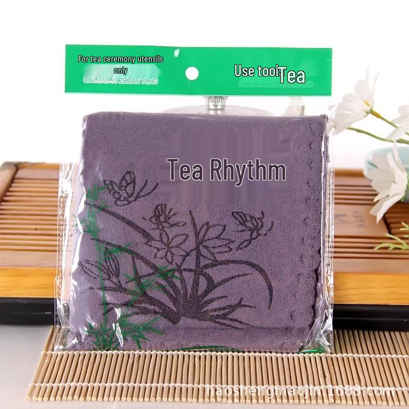 Chinese-Style Non-Shedding Tea Ceremony Towel: Thickened Cloth for Gongfu Tea Set
