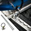Quick Release Cargo Track System 500mm Aluminum Rail with Hooks, End Caps for RV Camper Van Truck Vehicle Luggage Tie Down