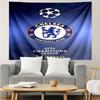 Custom Name Chelsea Football Club Print Tapestry, Backdrop, Easy Setup, Ideal for Bedroom, Office & Living Room, with Aesthetic Wall Hanging Decor.