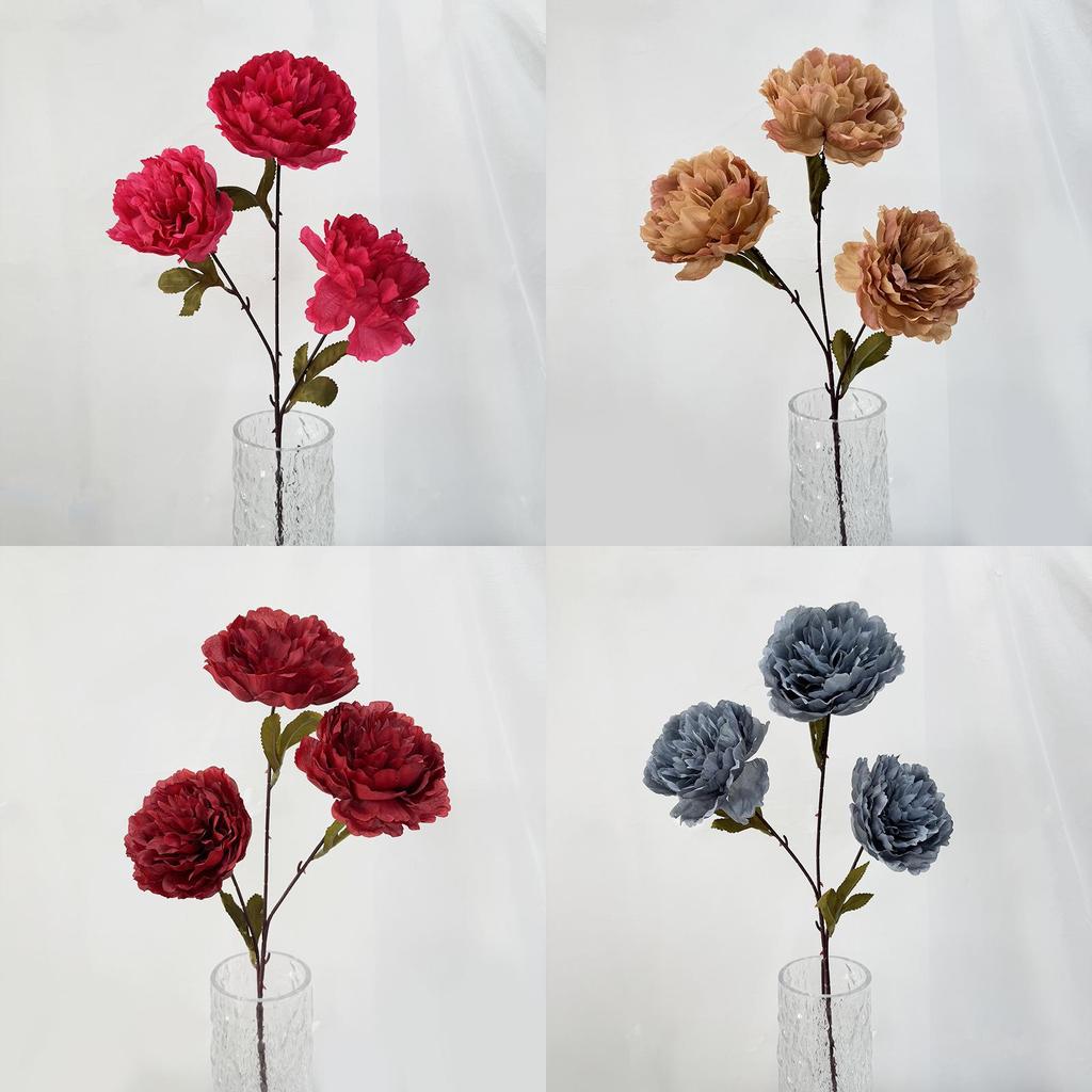 Luxurious Faux Peony And Camellia Silk Floral Arrangements For Party And Home Styling