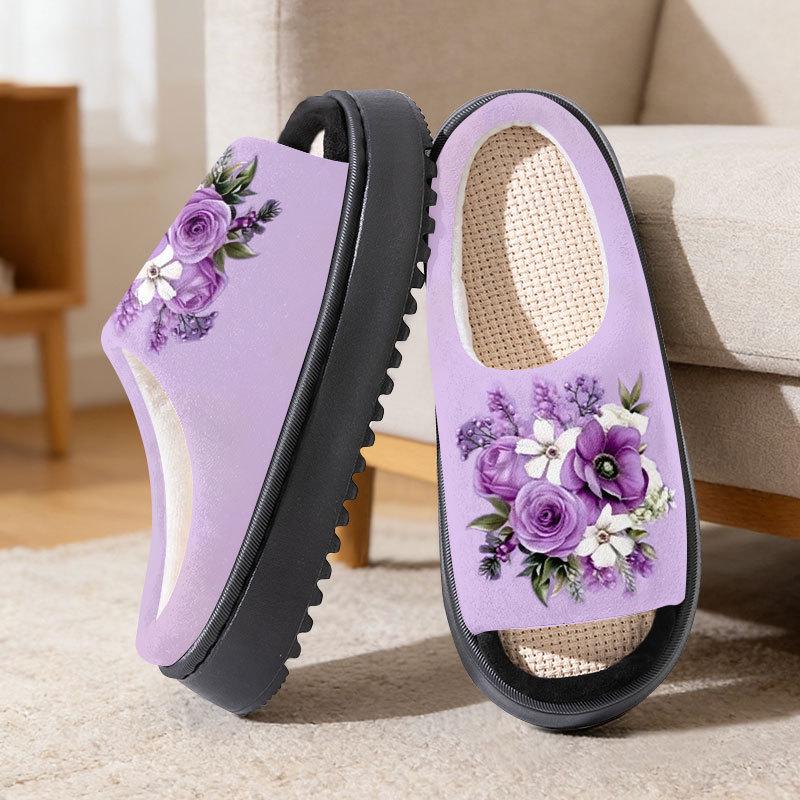 Cartoon Linen Cotton Slippers for Men & Women - Spring, Summer, Autumn Collection 42-43