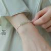 2024 Modern Chinese Hetian Jade & Silver 'Fu' Charm Bracelet for Women - Luxe, High-End Design with Jade Beads