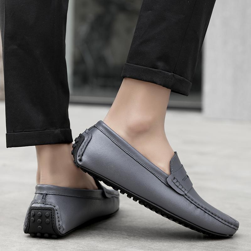 Genuine Leather Men Shoes Luxury Formal Casual Flats Mens Loafers Moccasins Male Breathable Slip On Boat Shoes Plus Size 38-49