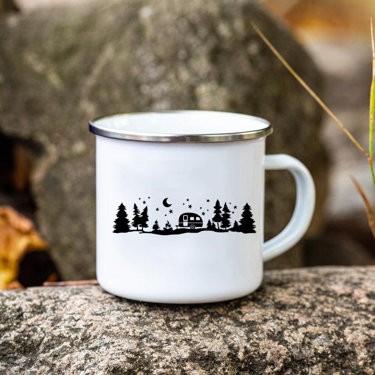 Making Memories One Campsite At A Time Camping Mug Happy Camping Campfire Enamel Mug Adventure Cups Camper Van Gift