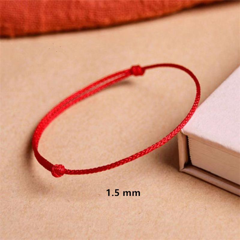 Handmade Red Lucky Knot Bracelet Rope Lucky Bangle Women Lovers' DIY Best Friends Lucky Bracelet Size Adjust