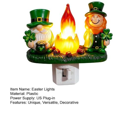 Yousheng Easter Night Light Animal-Shaped Soft LED Lamp Colored Glass Lampshade Bedroom Atmosphere Lighting Living Room Dorm Party Decor