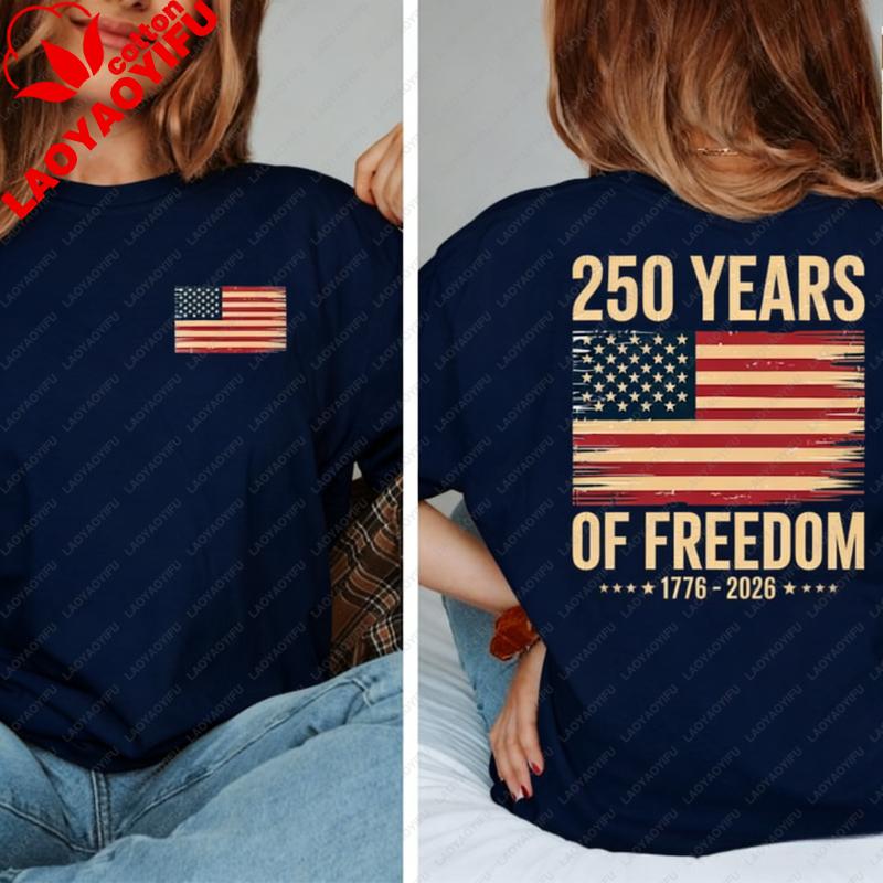 Independence Day Freedom TShirt Birthday Sweatshirt Gift Flag 17762026 Fourth of July Crewneck Patriotic Tee Gothic Tops Y2k