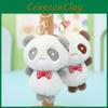 Delightful Plush Panda Keychain Toy Snow Mink Fabric 12cm Cute Stuffed Animal Bag Charm