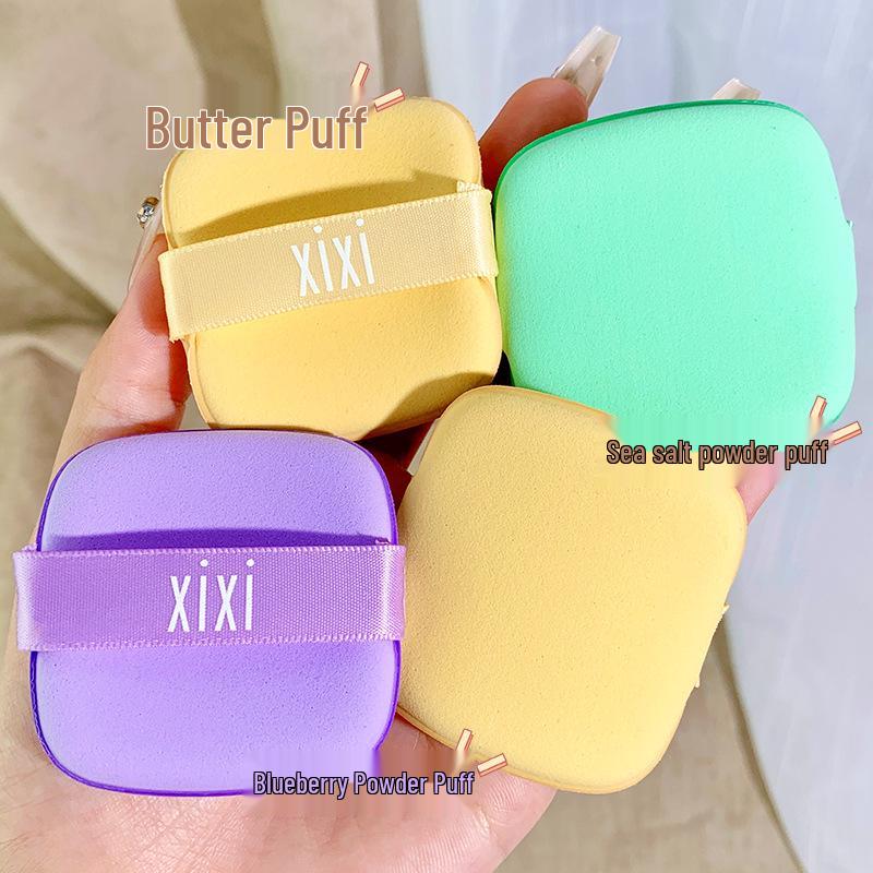 xixi Soft Macaron Cushion Puff: Expands When Wet, Adheres Well, Crease-Free Base Makeup, 6-Piece Set