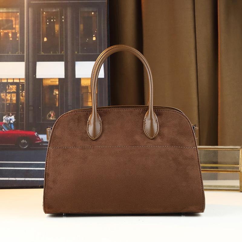 

Vintage Minimalist Tote Bag Autumn And Winter Shoulder Portable Texture Matte Large Capacity Women S Commuter Messenger Bag коричневый