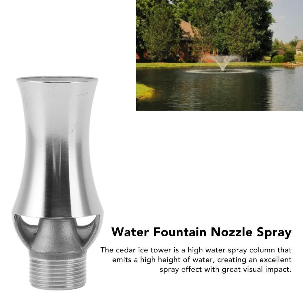 Stainless Steel Pond Water Fountain Nozzle Cedar Spray Fountain Head  Garden Pond Use