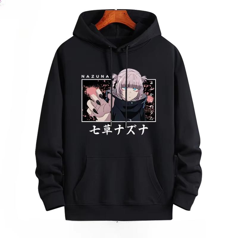 Anime CALL OF THE NIGHT Nazuna Nanakusa Grafická mikina s kapucí Unisex Muži Ženy Hip Hop Streetwear Vtipný potisk Pulovr Mikina Poleron Hombre