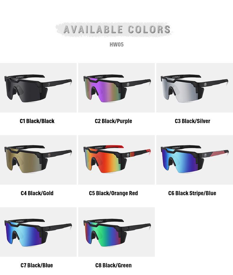 HEAT WAVE UV400 Radbrille - Hochwertige echte Linse für Outdoor-Sportarten