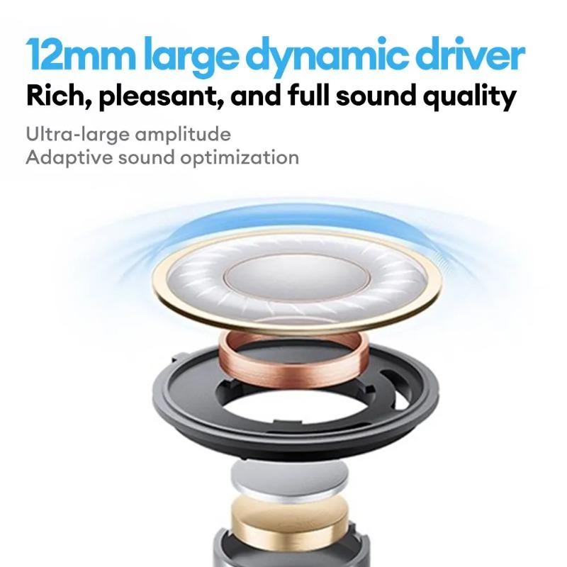 Auricular Bluetooth Inalámbrico Lenovo LE209, Cancelación de Ruido ANC, Música HiFi, Auriculares Bluetooth, 30H Duración de la Batería, Auriculares para Juegos