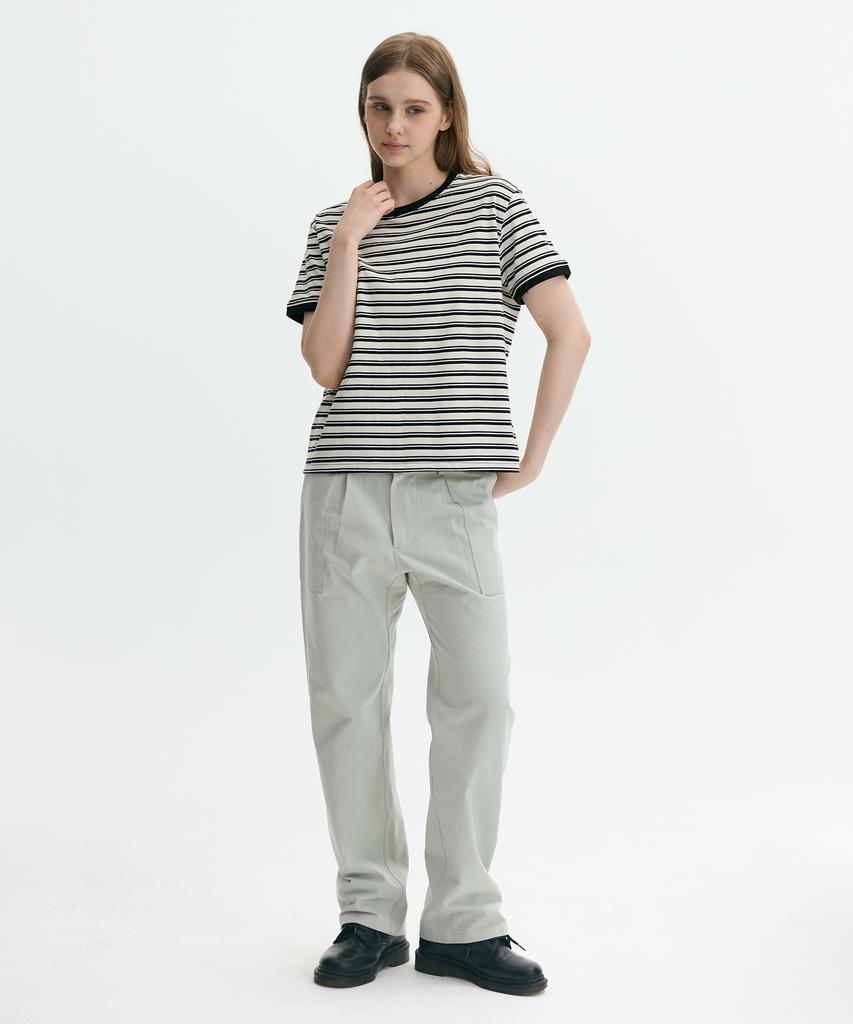 Keuleogsi Striped Ringer T-Shirt Black