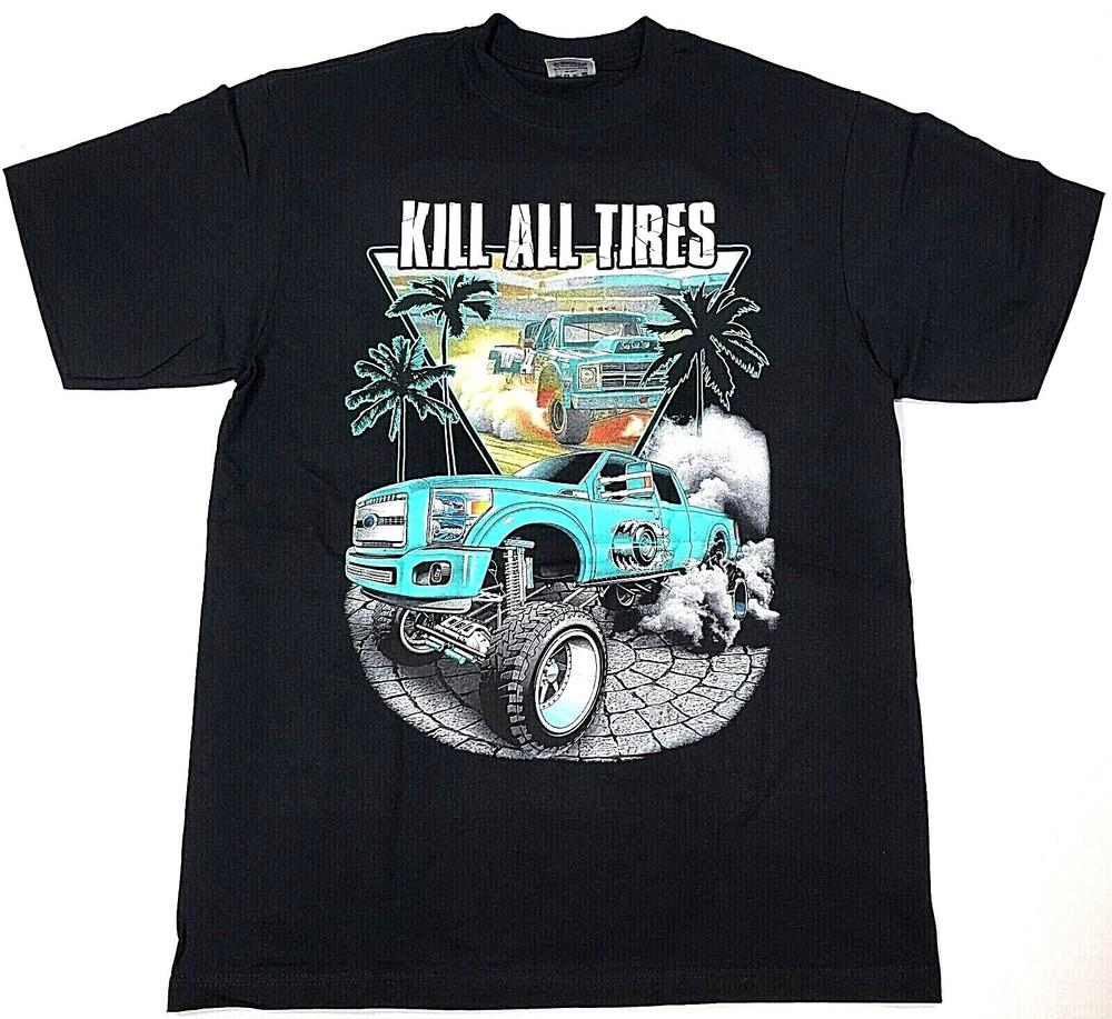 Lift Truck T-shirt Monster Kill All Tires Urban Streetwear Men s Tee Black New Unisex T-Shirt XXL
