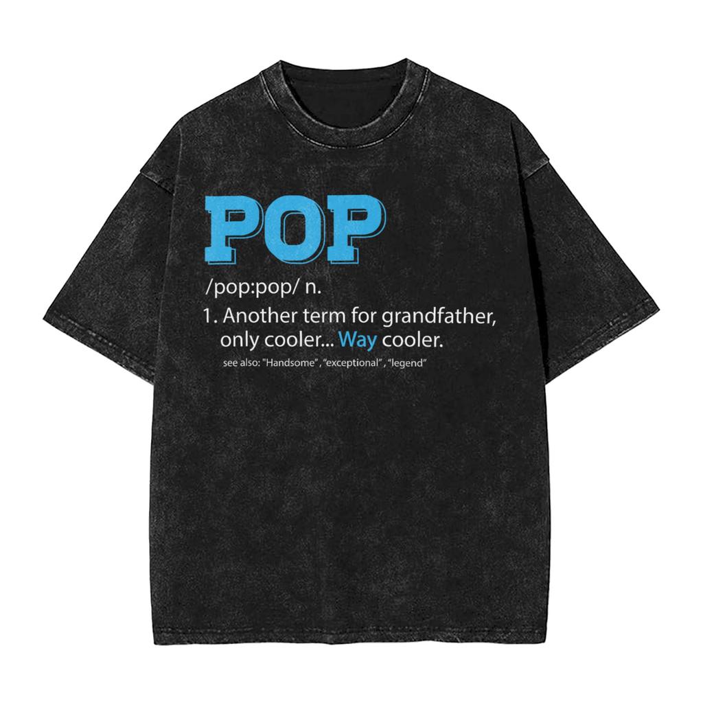 Pop Pop Definition Like A Regular Grandpa Fathers Day Tshirt Fashion T Shirts Short Sleeve Tops Beach Casual O Neck Top Tees