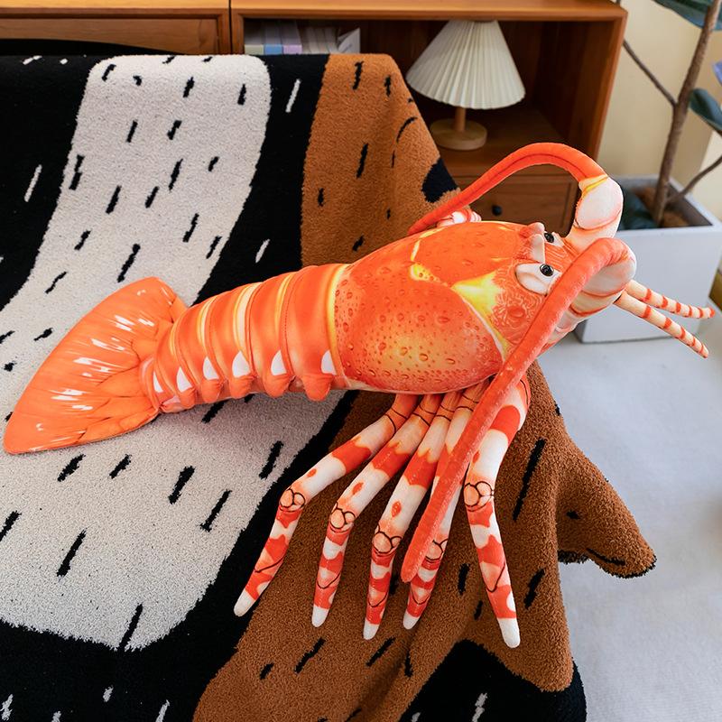 Cartoon Australischer Hummer Plüschtier Lustiger Spoof Simuliertes Tier Flusskrebs Lebensecht Weiche Stoffpuppe Kissen Geburtstagsgeschenk 50cm