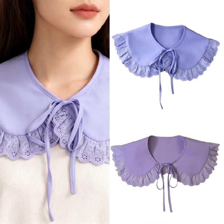 Modischer Spitzenbesatz Falscher Kragen Leichtes Layering-Accessoire Modisches Halsstück Für Blusen Jacken Und Besondere Anlässe