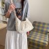 Nylon Cloud Bag With Drawstring Closure For Daily Casual Use