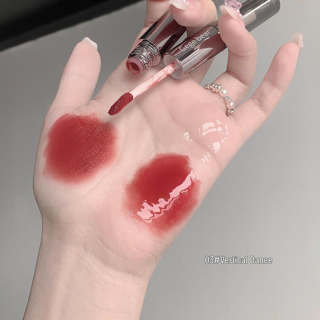 Dual-Effect Double-Headed Lip Glaze: Plump, Low-Saturation Pink Nude with Whitening Mirror Finish